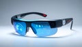 Futuristic Smart Glasses with Augmented Reality Display Royalty Free Stock Photo
