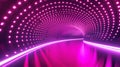 Neon Glow: Futuristic Magenta 3D Wallpaper