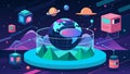 Step into a futuristic world where data and virtual reality collide creating an immersive experience like no other