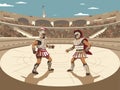 Illustration of Mighty Gladiator in Glorious Arena Battle