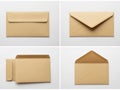 Step-by-step guide to folding an envelope Royalty Free Stock Photo
