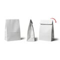 Step-by-step guide to folding a paper bag Royalty Free Stock Photo