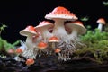 a step-by-step guide to inoculating mushroom spawn Royalty Free Stock Photo