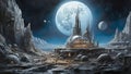 Moonlit Enigma: Ethereal Colony Unveiled. AI generate