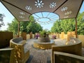 Elegant Retreat: Gazebo Amidst Enchanting Garden Splendor