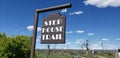 Step house trail sign at Mesa Verde National Park in Colorado Royalty Free Stock Photo