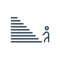 Color illustration icon for Step, climb and footstep