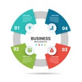 4 step infographic options circle diagram Business options