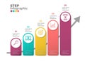 Step infographic vector , Working process diagram