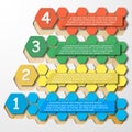 Step Infographics, color template vector for