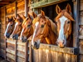 Charming Rustic Horse Stable Doorway A Candid Glimpse into the Lives of Horses within a Traditional Country Setting Royalty Free Stock Photo