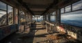 Abandoned Mountain Cable Car Station Interior Royalty Free Stock Photo