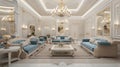 Step Inside the World of Opulence: A Captivating Illustration of Luxury Villa Interior Design