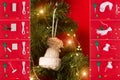 Step by step instruction for New Year or Christmas DIY concept. Make a cute hat for Christmas tree decoration