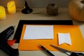 Step-by-step instructions. Making a felt garland for Halloween.