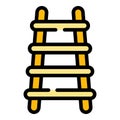 Step ladder icon color outline vector Royalty Free Stock Photo