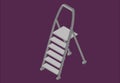 Step ladder isometric flat vector