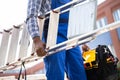 Step Ladder Safety Royalty Free Stock Photo