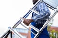 Step Ladder Safety Royalty Free Stock Photo