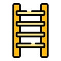 Step ladder tool icon color outline vector Royalty Free Stock Photo