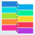 1 to 10 Number Text Boxes Stacked Infographic Royalty Free Stock Photo