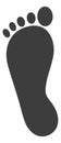 Step mark icon. Human foot print logo Royalty Free Stock Photo