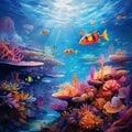 Vibrant Coral Reef with Majestic Reflections