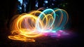 Abstract Neon Light Painting