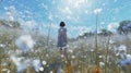 Floral Reverie: A Cinematic Journey Through Translucent Fields