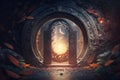 Journey through a mystical portal into unreal dimensions: Epic composition, ultra-wide angle, and insane details
