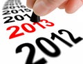 Step Into The Next Year 2013 Royalty Free Stock Photo