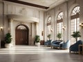 Welcome to Elegance: The Grand Lobby of Our Prestigious Hotel
