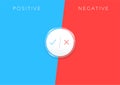 2 Step Positive Negative List Infographic Colorful Royalty Free Stock Photo