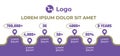 7-step process or path infographic vector template