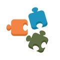 Step puzzle icon flat isolated vector Royalty Free Stock Photo