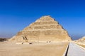 The Step Pyramid of Djoser in the necropolis area within Saqqara Royalty Free Stock Photo