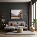 Cosmic Comfort: Inviting Spaces of the Living Room Royalty Free Stock Photo