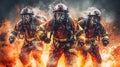 Vibrant Guardians: Firemen\'s Dynamic Gear