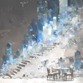 Ethereal Blue Crystal Boudoir: Luxury Awaits