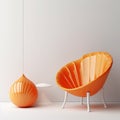 Orange Shell Chair