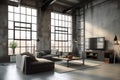 The modern living room of unique antic design, discover the Modern Elegance of this Living Room. Generative AI