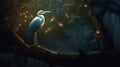 The Heron in the Dark Forest