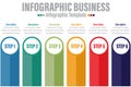 6 Step and Six option Infograph Brochure template with a lot of choices and a lot of design elements