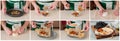 A Step by Step Collage of Making Baked Brie