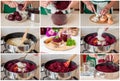 A Step by Step Collage of Making Beetroot Relish Preserves