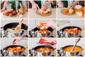 A Step by Step Collage of Making Carrot Cream Soup