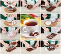 A Step by Step Collage of Making Easter Egg Shaped Candies