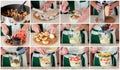 A Step by Step Collage of Making Layered Salad