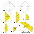 Step by step instructions how to make origami A Butterfly.