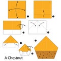 Step by step instructions how to make origami A Chestnut.